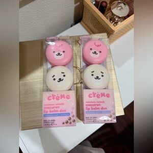 Crème Macaron Lip Balm Duo - Pink & White - BUNDLE OF 2